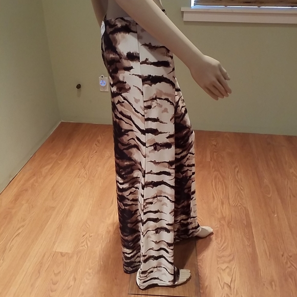 Paris Paris Wide Leg Animal Print Pant Size L - Picture 1 of 5